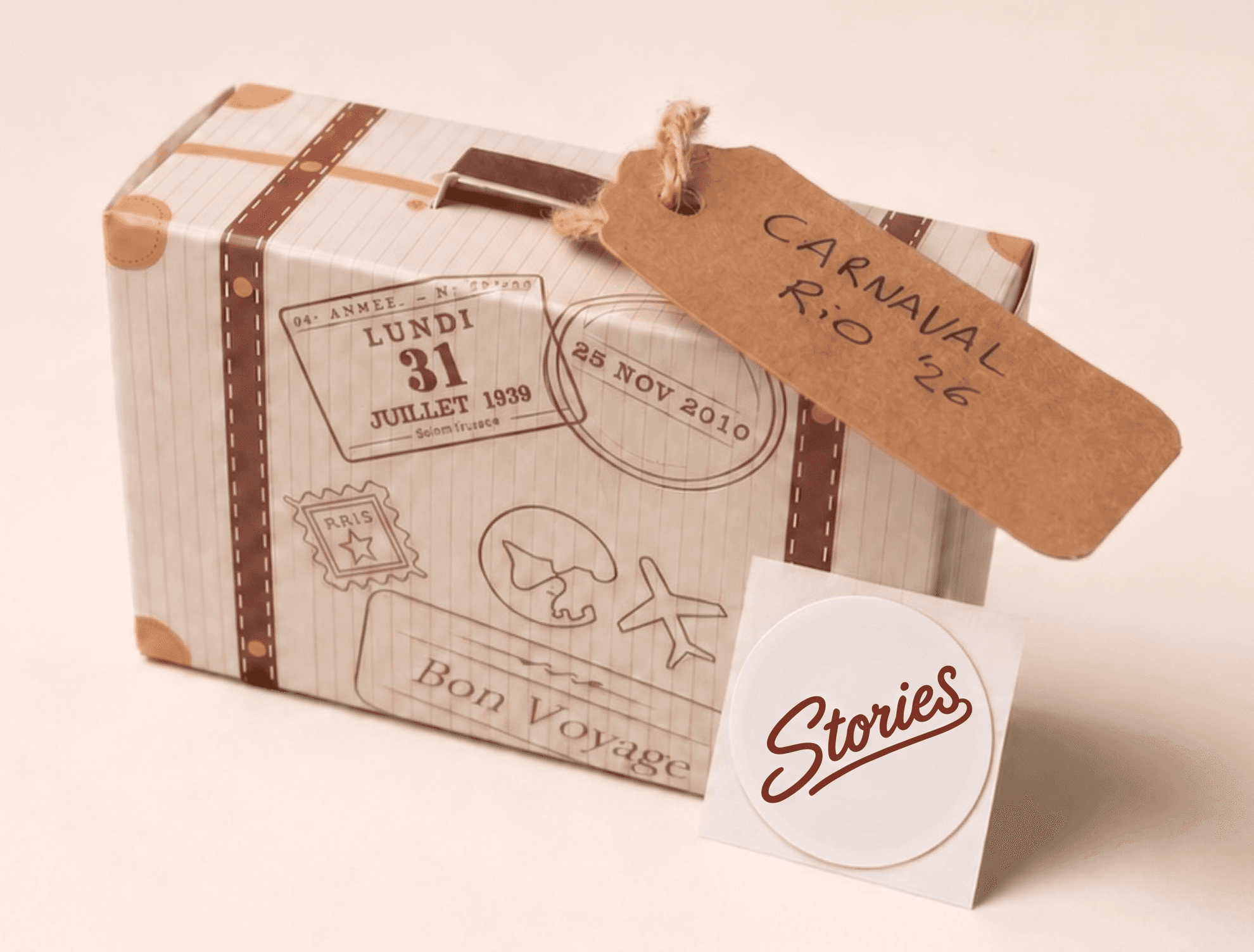 One handcrafted suitcase keepsake